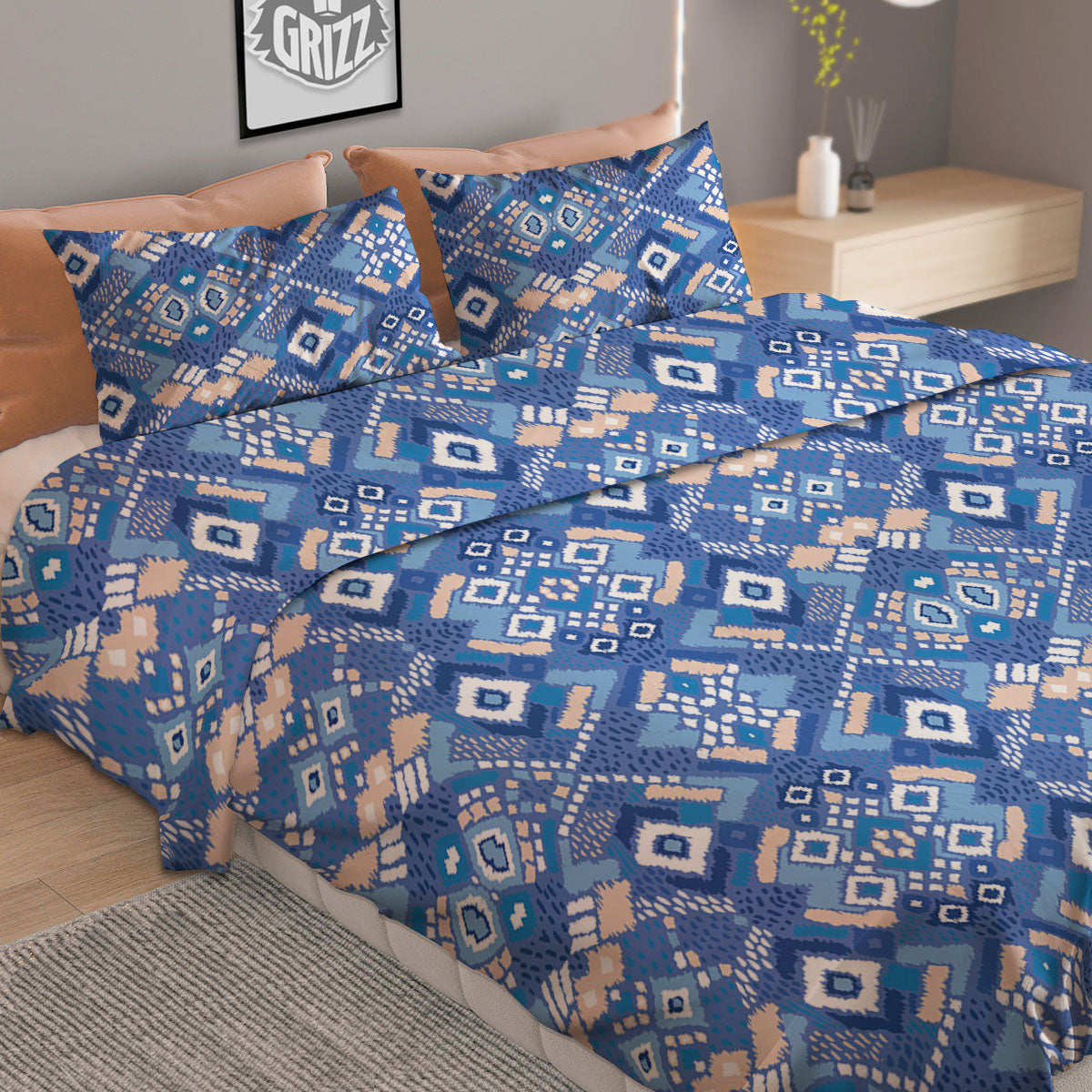 Bohemian Native Tribal Print Pattern Duvet Cover Bedding Set