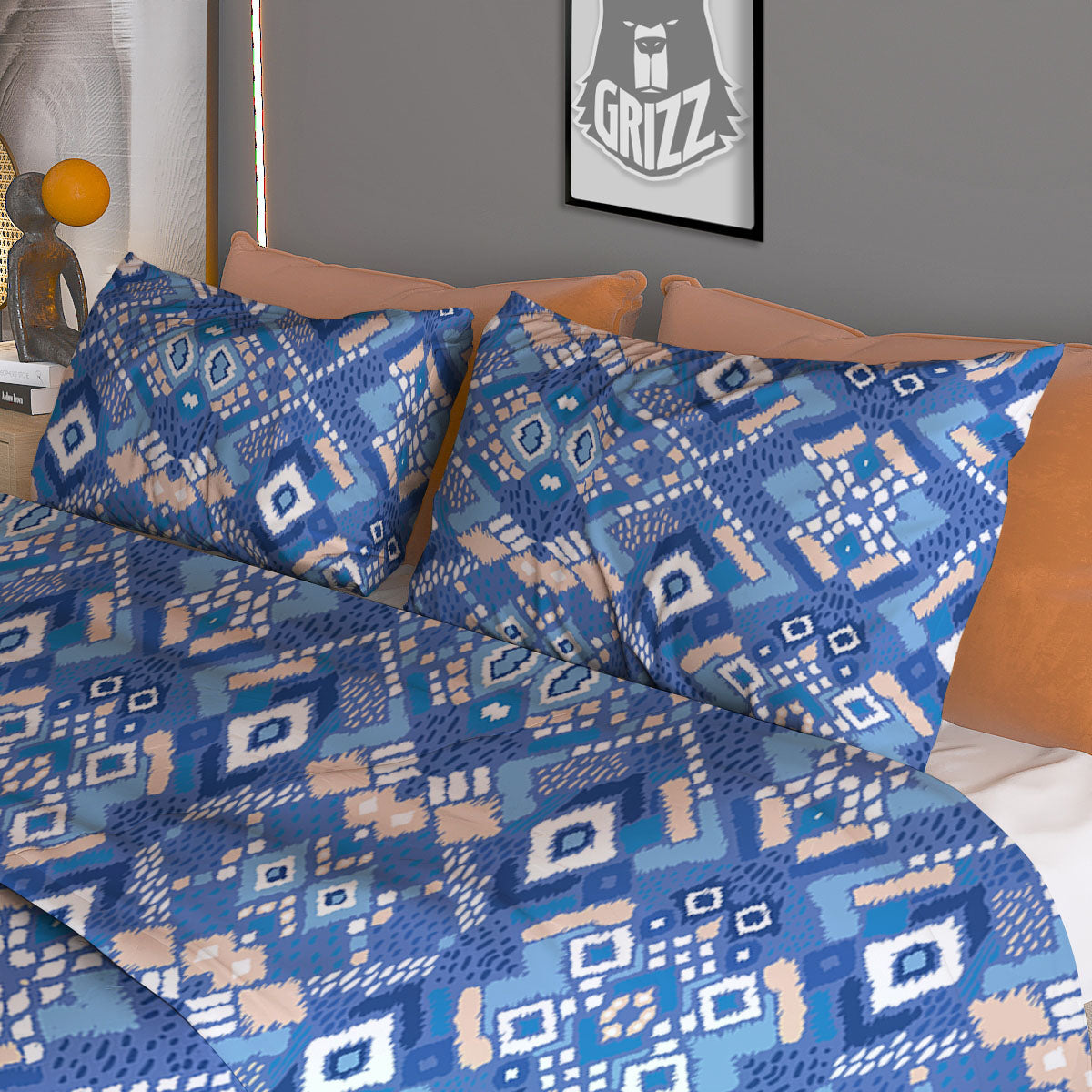 Bohemian Native Tribal Print Pattern Duvet Cover Bedding Set