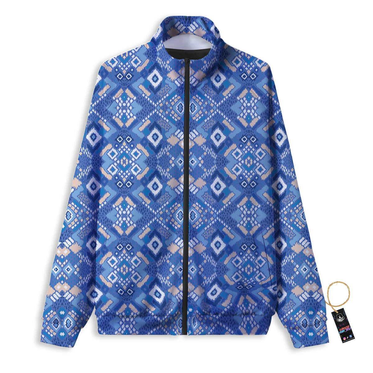Bohemian Native Tribal Print Pattern Track Jacket-grizzshop