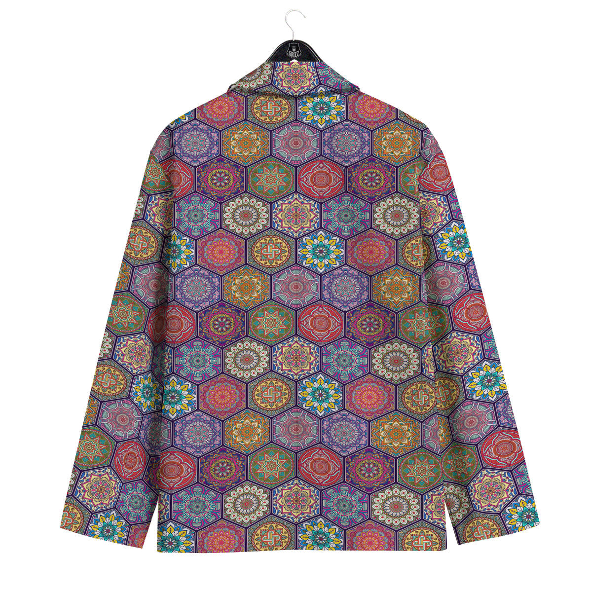 Bohemian Oriental Mandala Print Pattern Men's Sport Coat-grizzshop