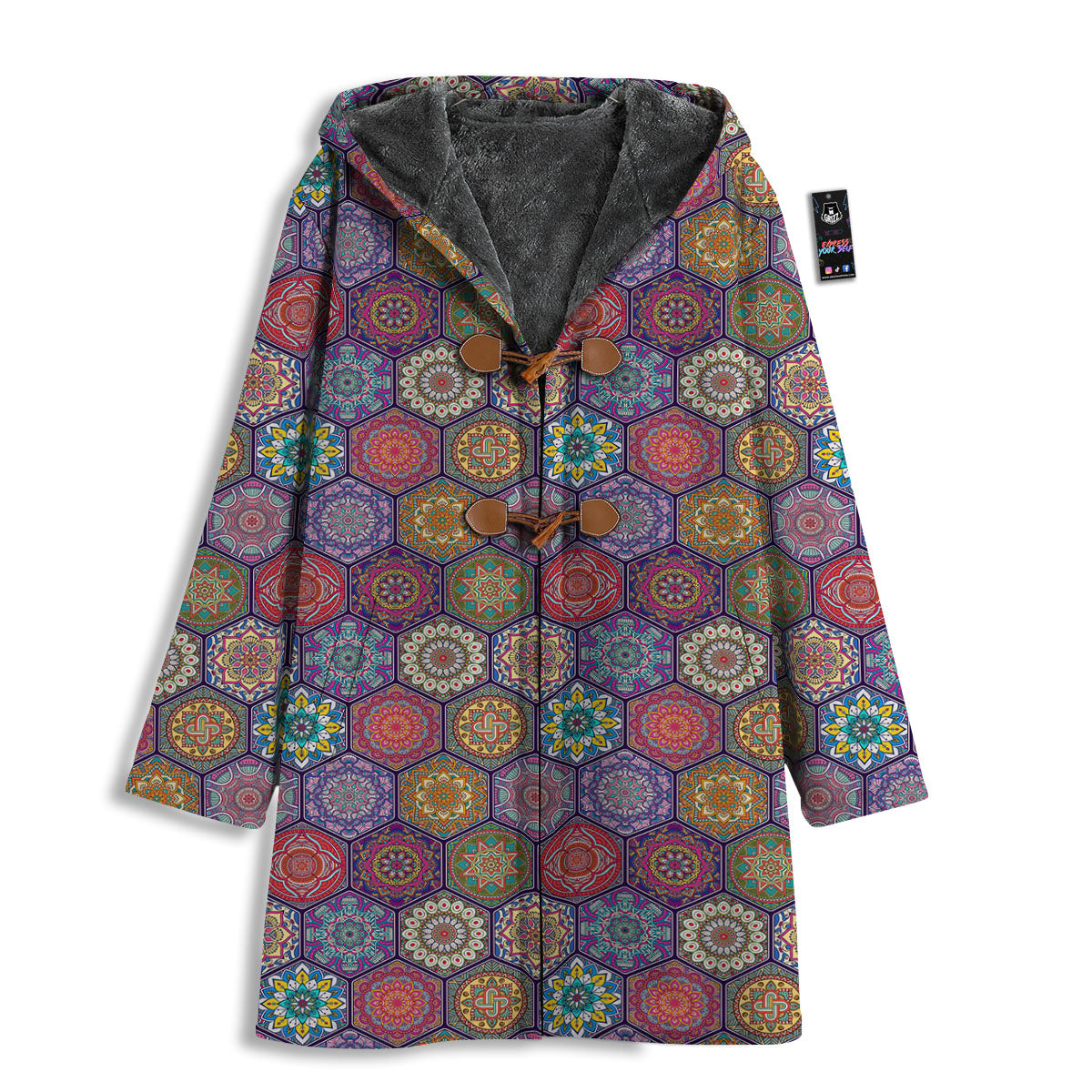 Bohemian Oriental Mandala Print Pattern Men's Windbreaker Jacket-grizzshop