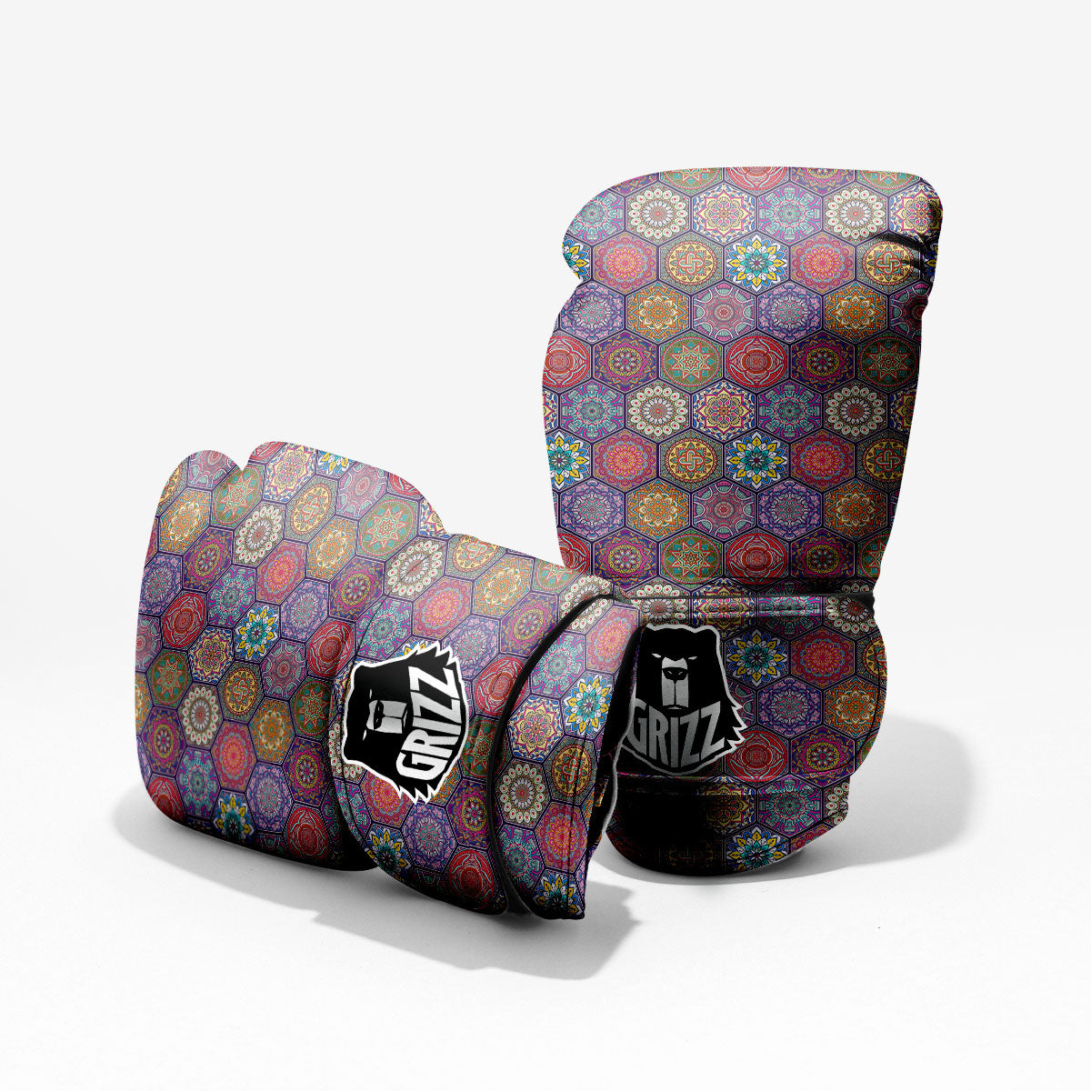 Bohemian Oriental Mandala Print Pattern Pro Boxing Glove