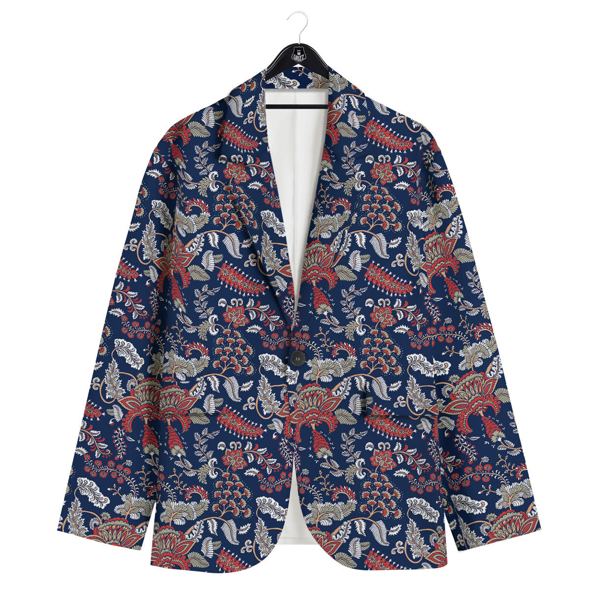 Bohemian Paisley Floral Print Pattern Men's Sport Coat-grizzshop