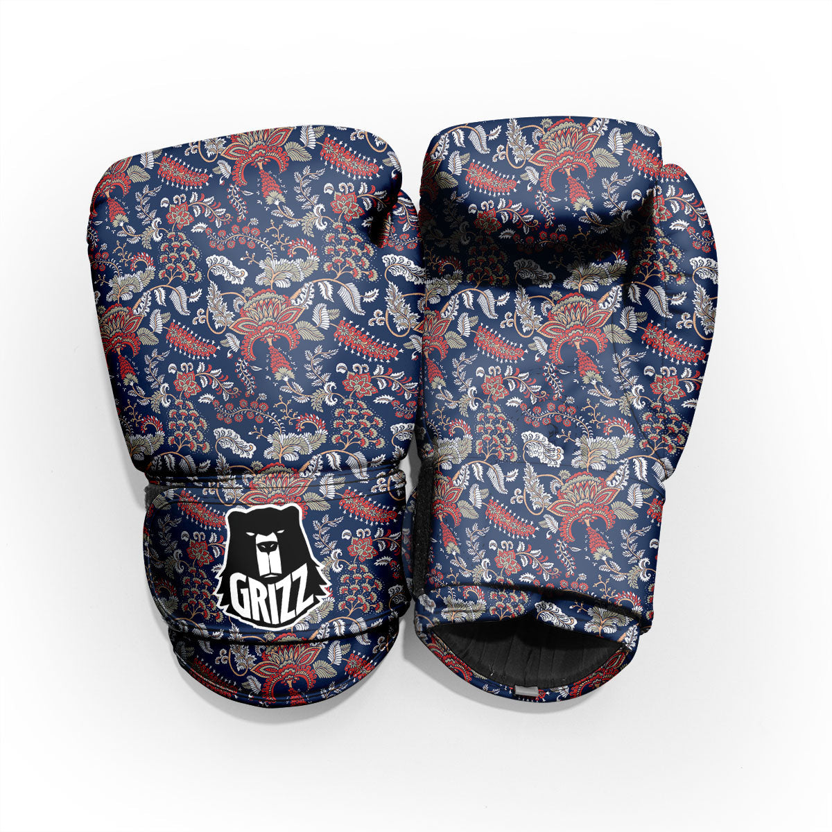 Bohemian Paisley Floral Print Pattern Pro Boxing Glove