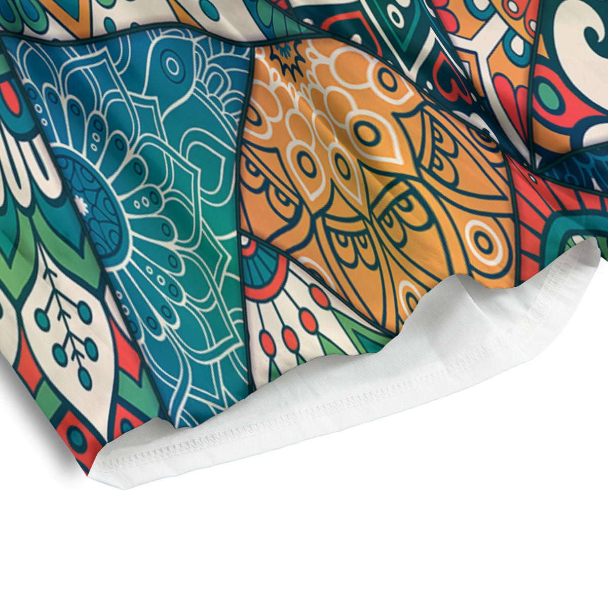 Bohemian Patchwork Mandala Print Pattern Men's Athletic Shorts