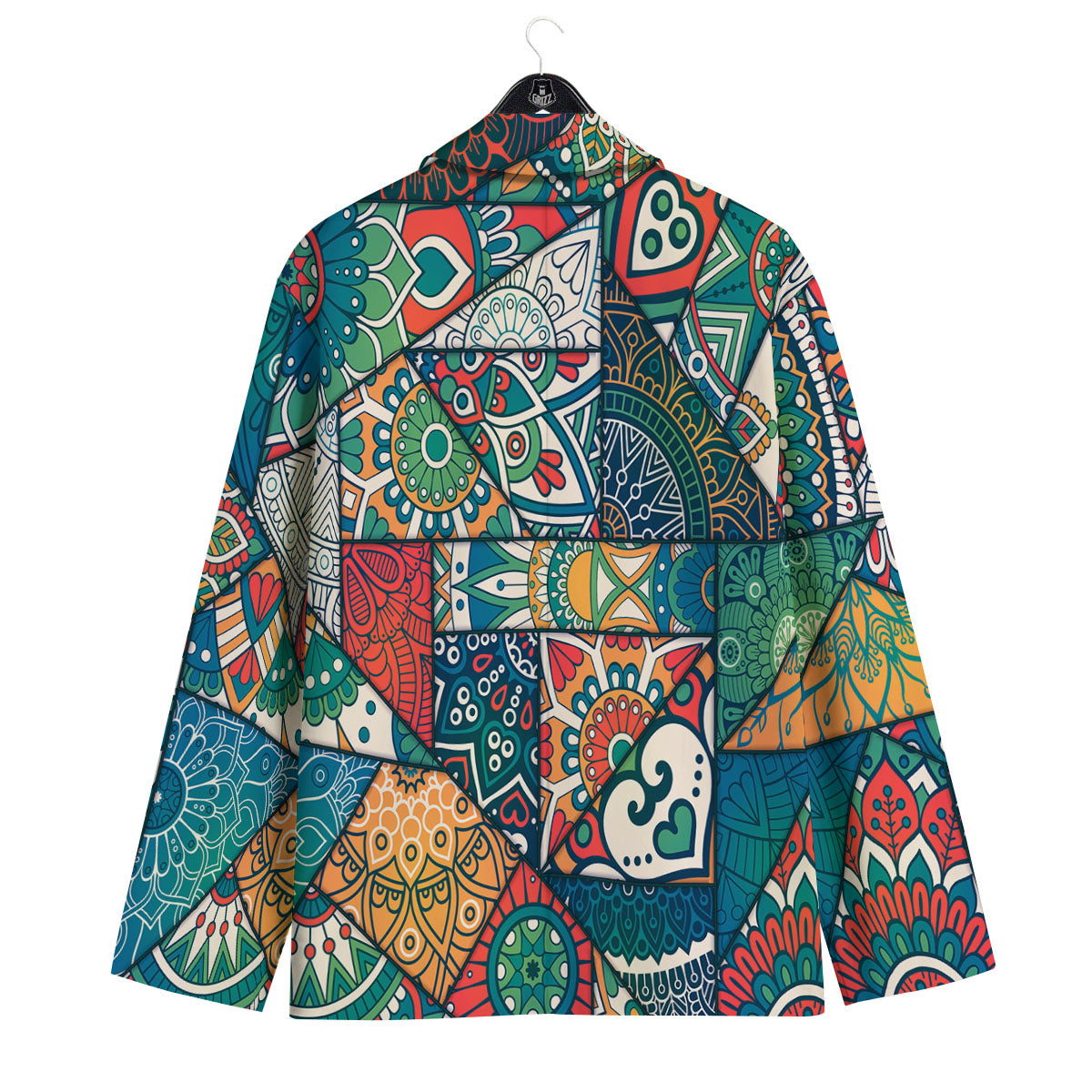 Bohemian Patchwork Mandala Print Pattern Men's Sport Coat-grizzshop