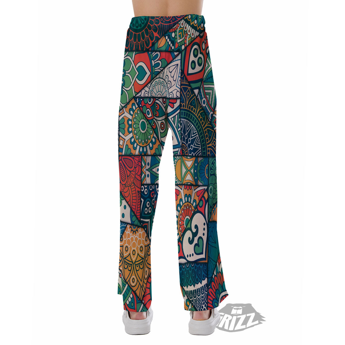 Bohemian Patchwork Mandala Print Pattern Pajama Pants-grizzshop