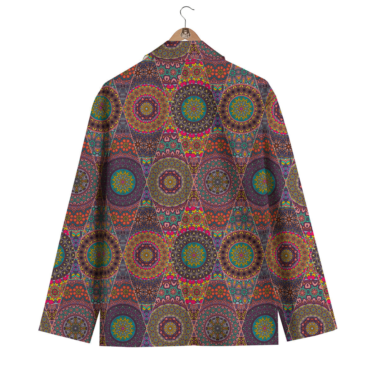 Bohemian Patchwork Pattern Print Men's Blazer-grizzshop