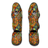 Bohemian Patchwork Print Pattern Muay Thai Shin Guards-grizzshop