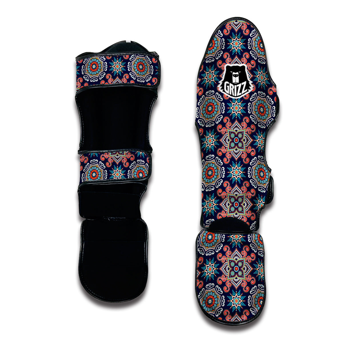 Bohemian Pattern Print Muay Thai Shin Guards-grizzshop