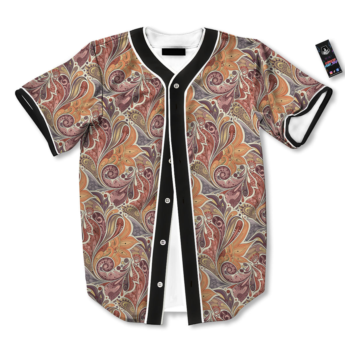 Bohemian Pigeon Floral Print Pattern Baseball Jersey-grizzshop