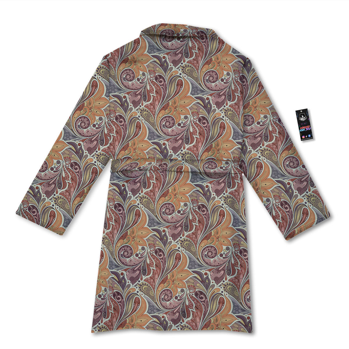 Bohemian Pigeon Floral Print Pattern Bathrobe-grizzshop