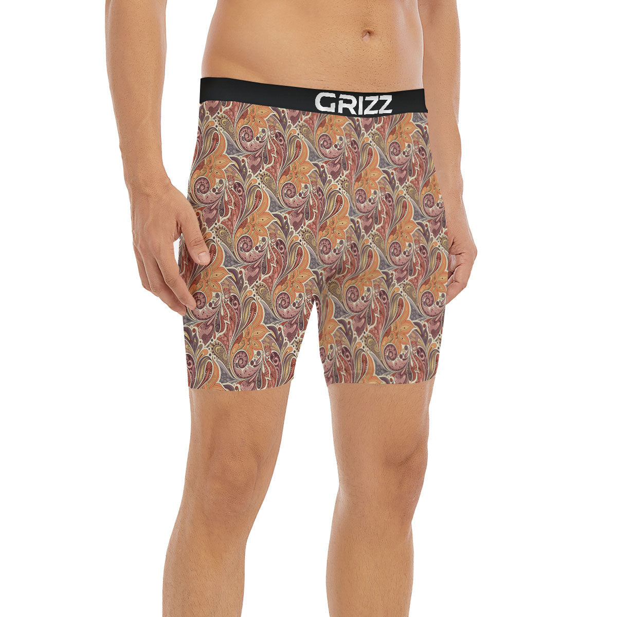 Bohemian Pigeon Floral Print Pattern Boxer Briefs-grizzshop