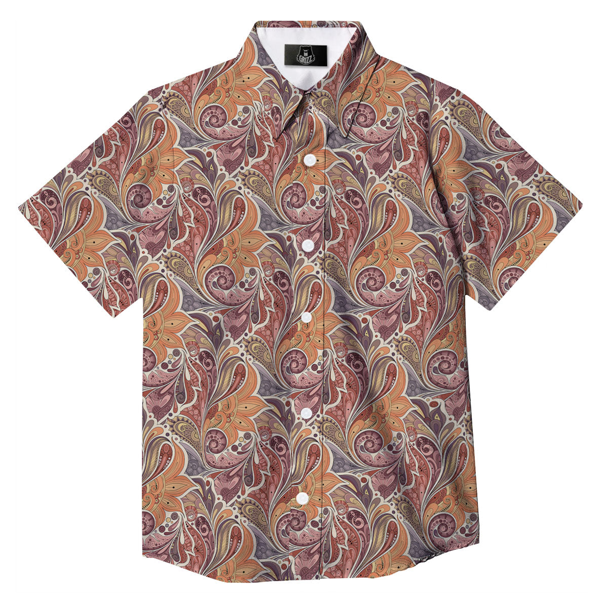 Bohemian Pigeon Floral Print Pattern Button Up Shirt-grizzshop