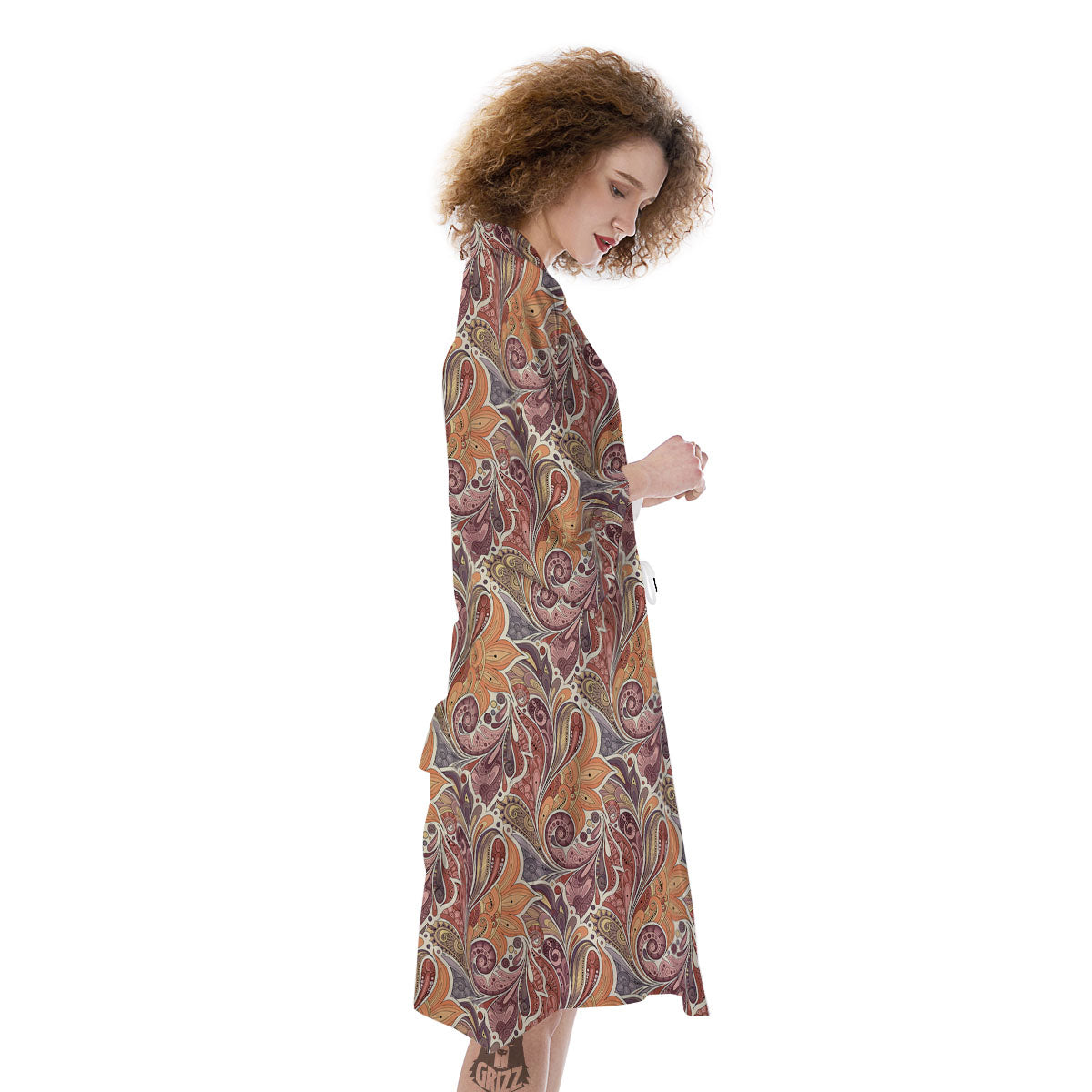 Bohemian Pigeon Floral Print Pattern Kimono-grizzshop