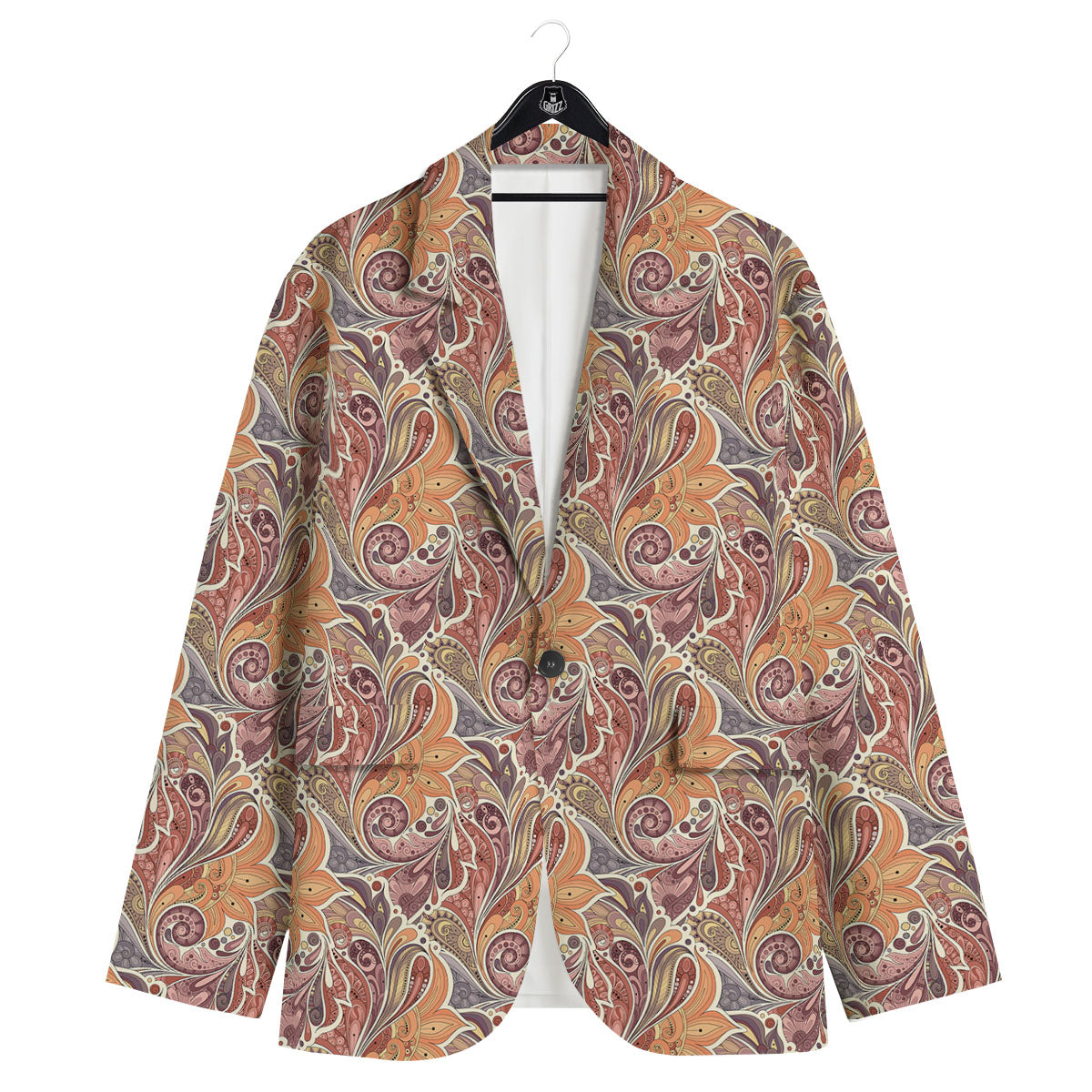 Bohemian Pigeon Floral Print Pattern Men's Sport Coat-grizzshop