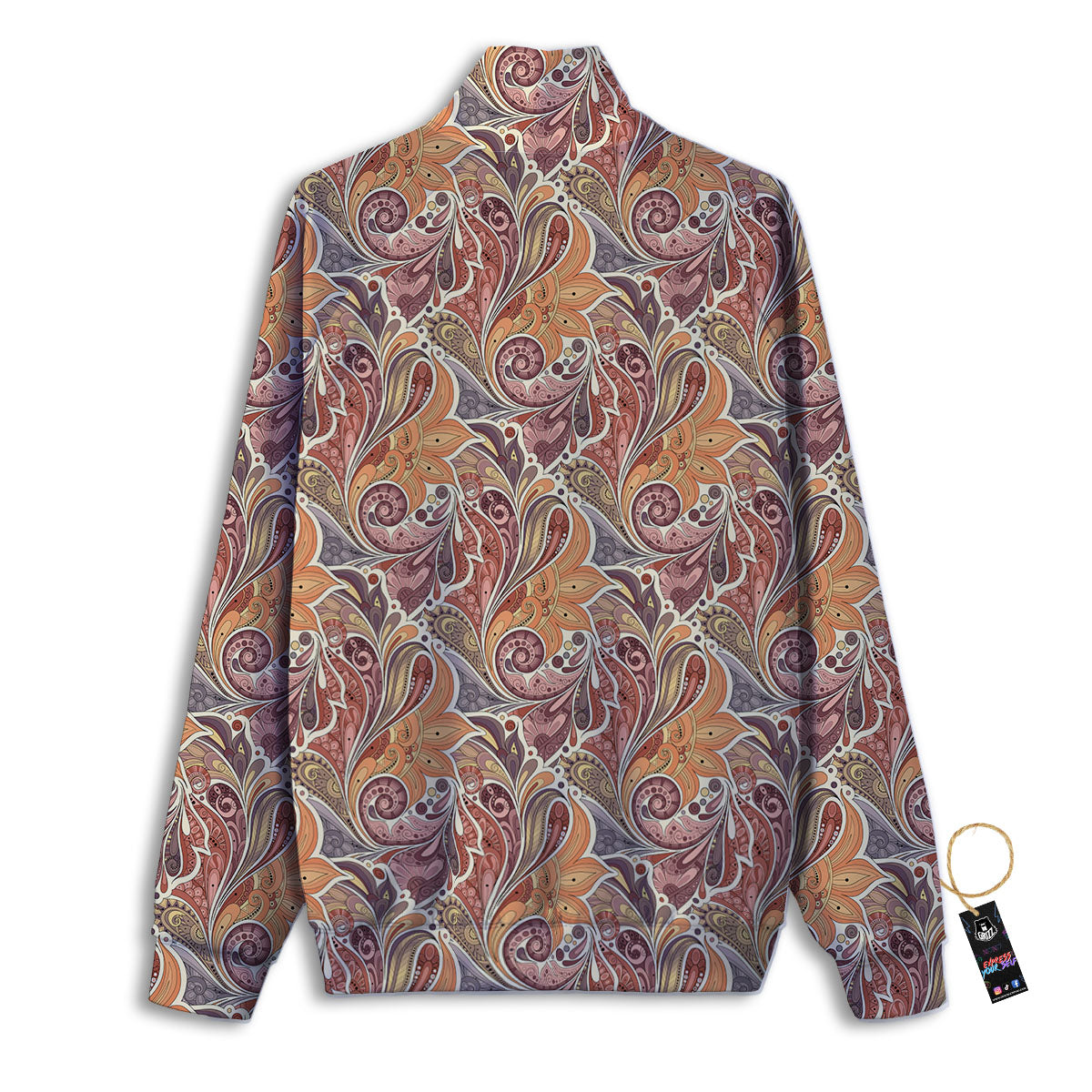 Bohemian Pigeon Floral Print Pattern Track Jacket-grizzshop