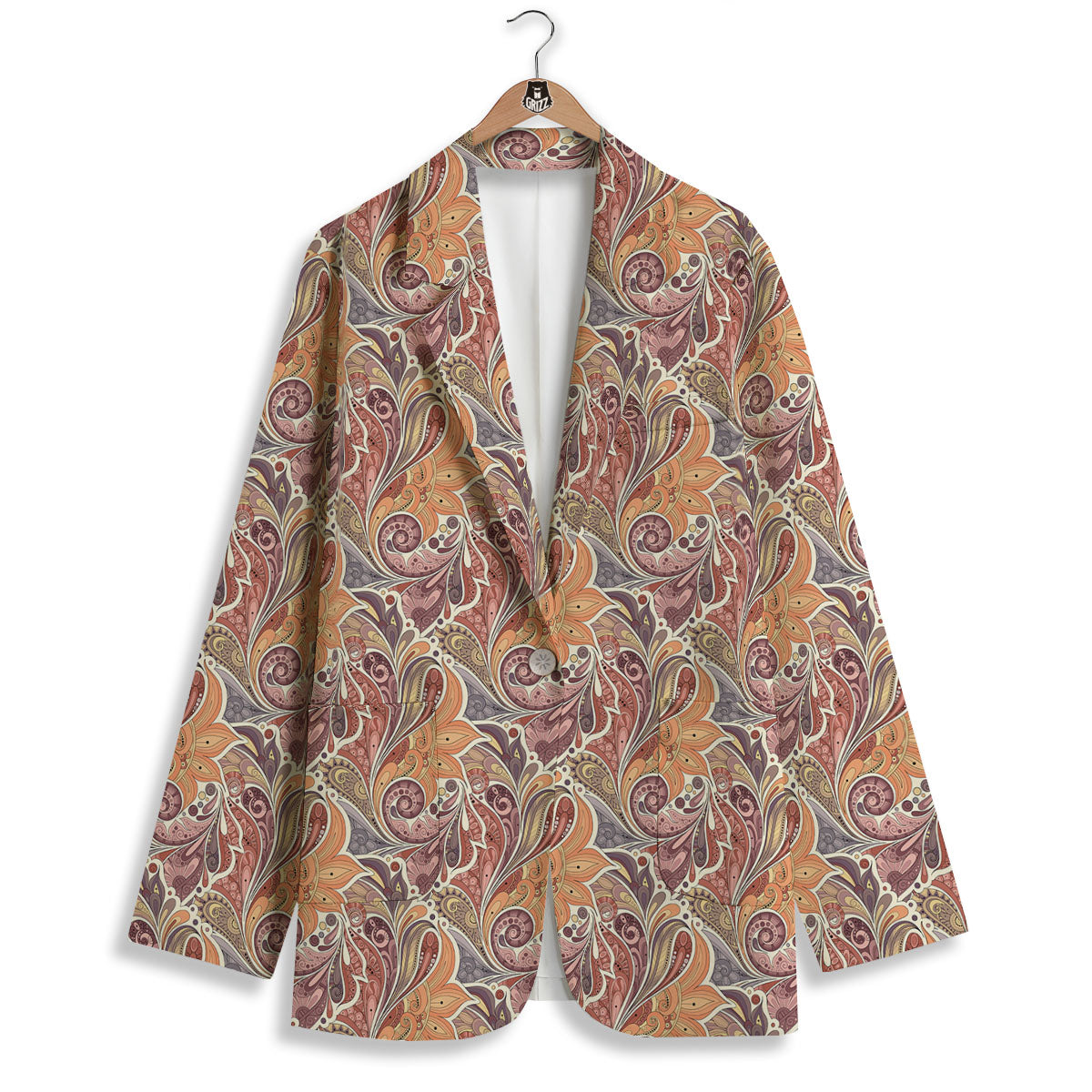Bohemian Pigeon Floral Print Pattern Women's Blazer-grizzshop
