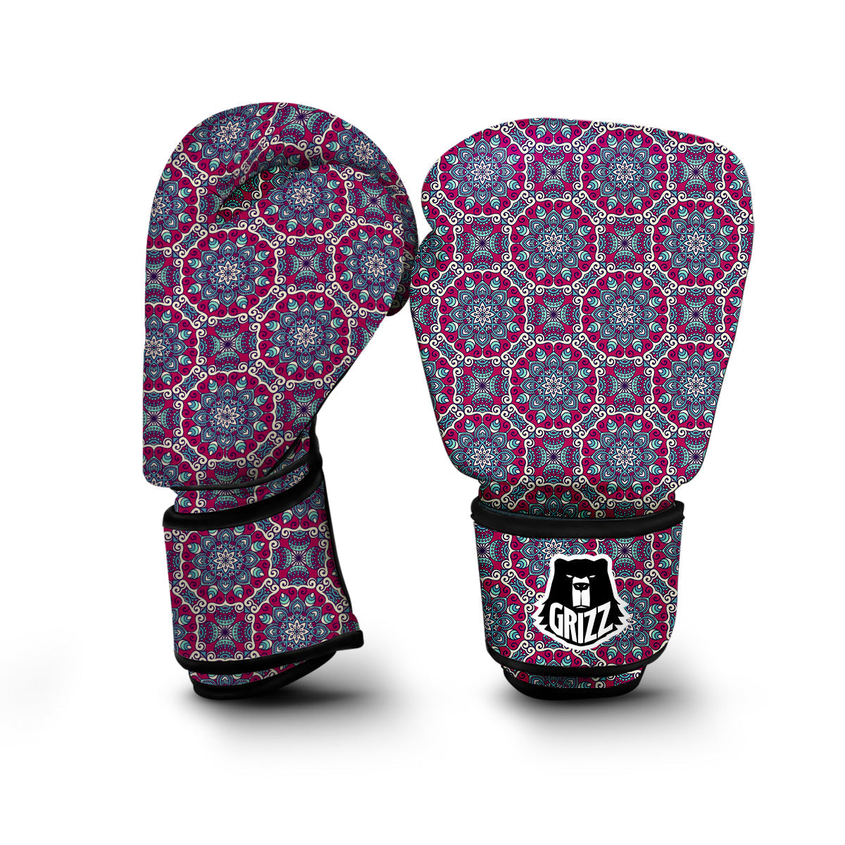 Bohemian Print Pattern Boxing Gloves-grizzshop