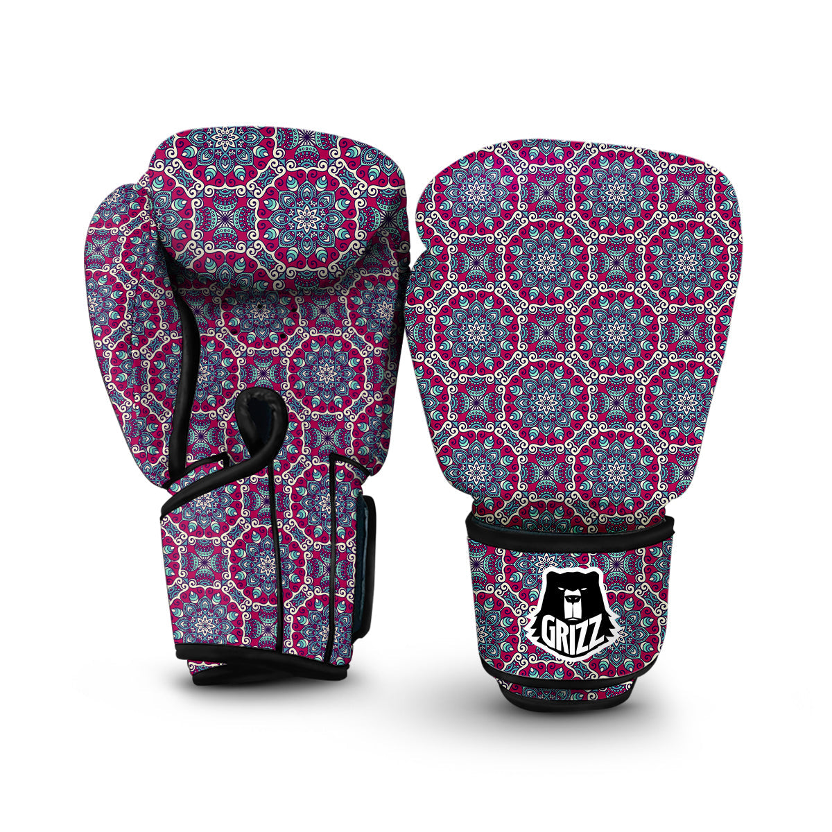 Bohemian Print Pattern Boxing Gloves-grizzshop