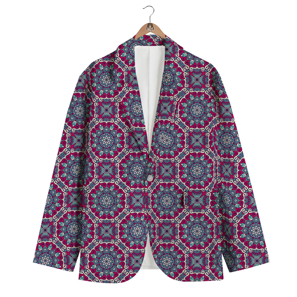 Bohemian Print Pattern Men's Blazer-grizzshop