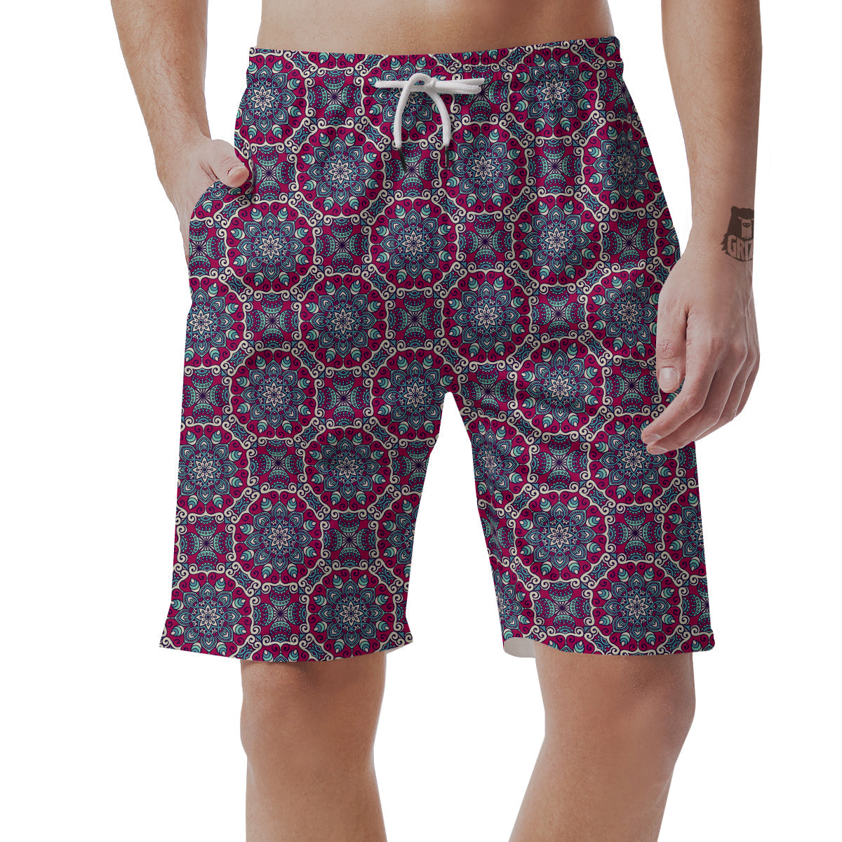 Bohemian Print Pattern Men's Shorts-grizzshop