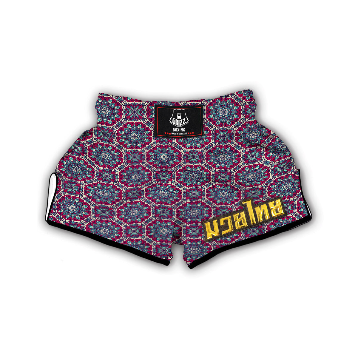 Bohemian Print Pattern Muay Thai Boxing Shorts-grizzshop