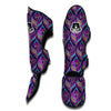 Bohemian Purple Pattern Print Muay Thai Shin Guards-grizzshop