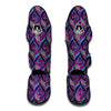 Bohemian Purple Pattern Print Muay Thai Shin Guards-grizzshop