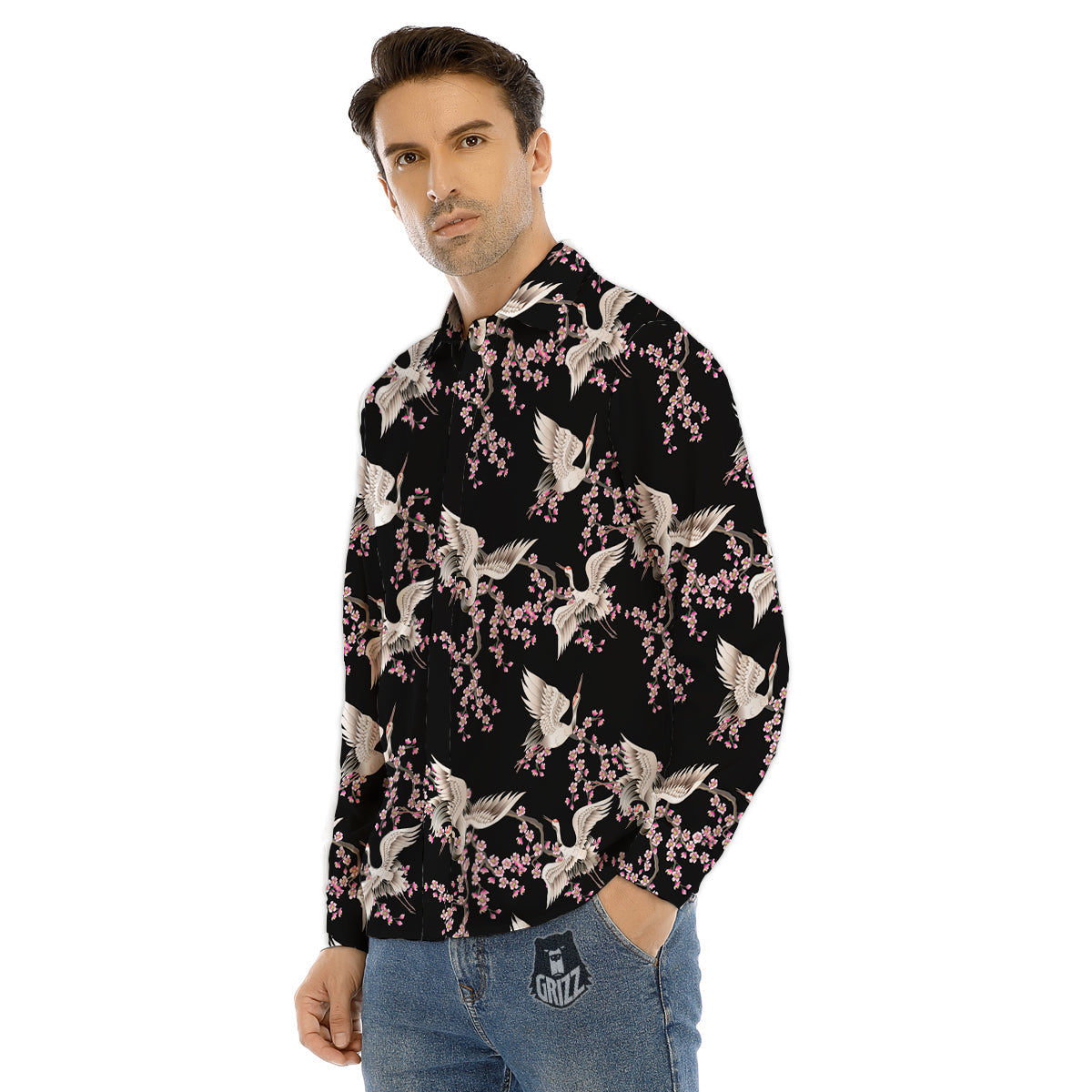 Bohemian Sangria Mandala Print Pattern Men's Dress Shirts-grizzshop