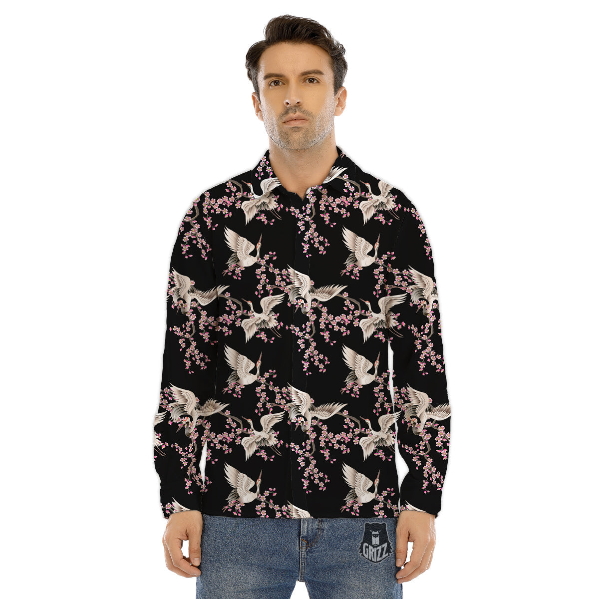 Bohemian Sangria Mandala Print Pattern Men's Dress Shirts-grizzshop