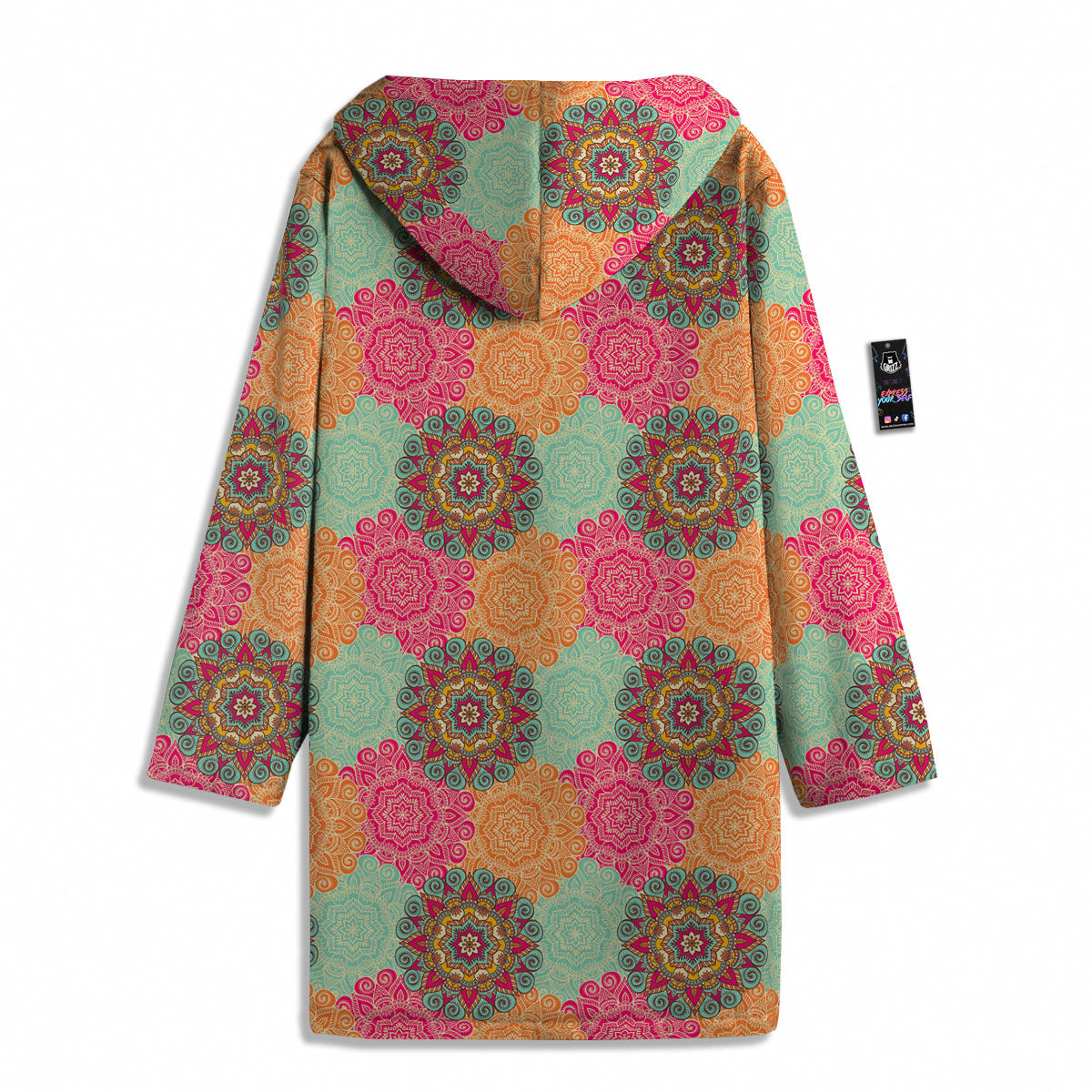 Bohemian Sangria Mandala Print Pattern Men's Windbreaker Jacket-grizzshop
