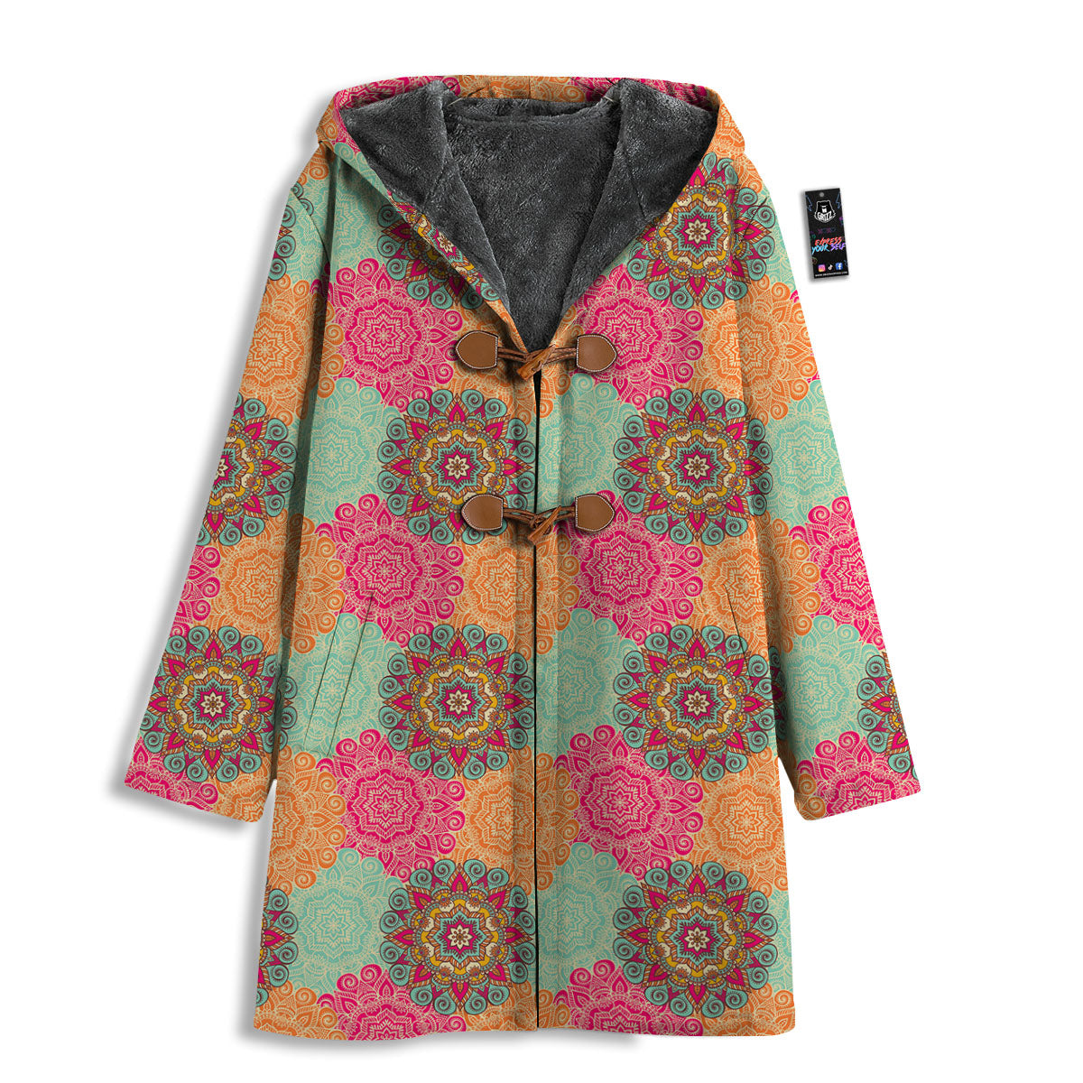 Bohemian Sangria Mandala Print Pattern Men's Windbreaker Jacket-grizzshop