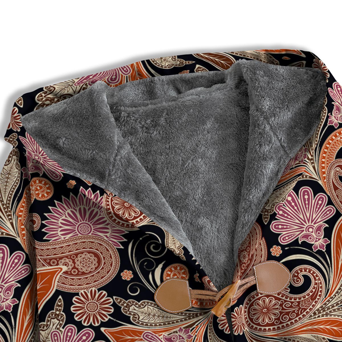 Bohemian Tangerine Floral Print Pattern Men's Windbreaker Jacket-grizzshop