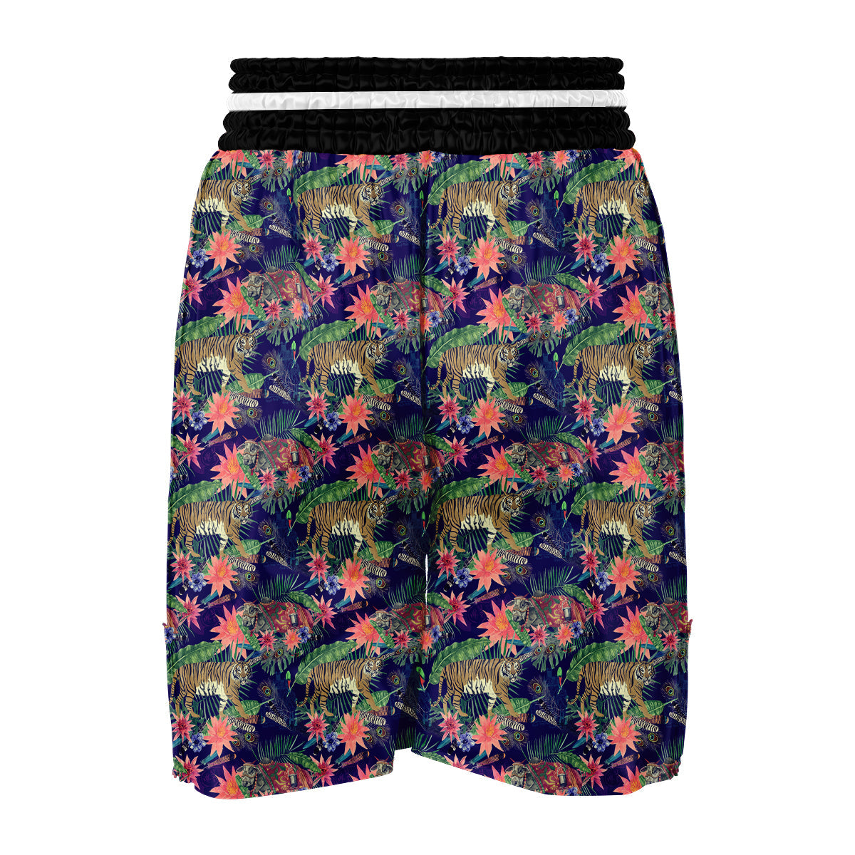 Bohemian Tiger Pattern Print Boxing Shorts-grizzshop