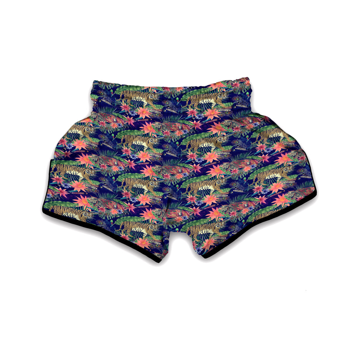 Bohemian Tiger Pattern Print Muay Thai Boxing Shorts-grizzshop