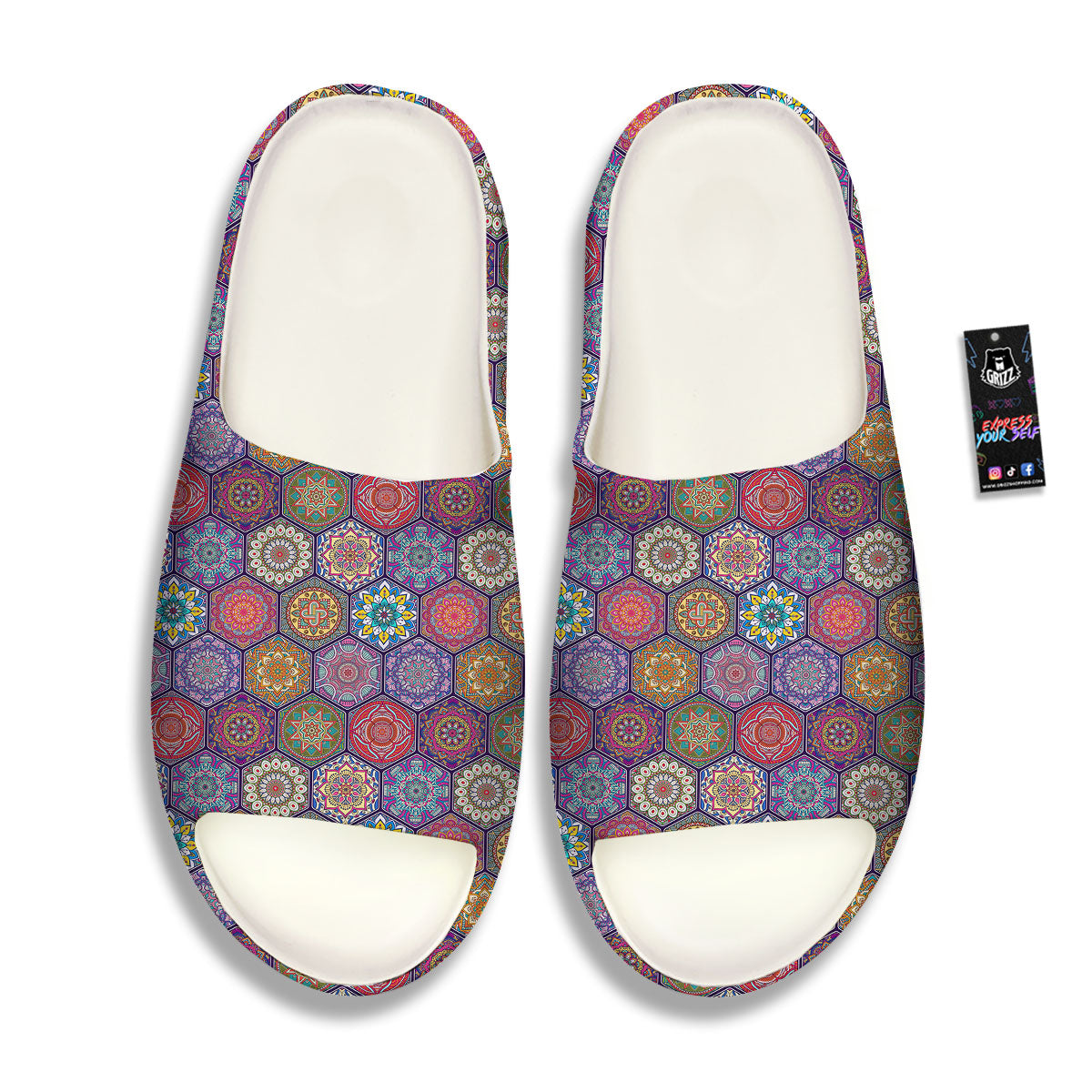 Bohemian Ethnic Mandala Print Pattern Sandals-grizzshop