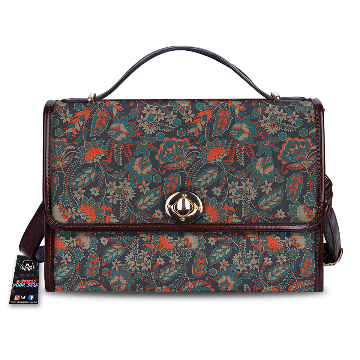 Bohemian Floral Retro Vintage Print Pattern Women's Satchel Bag