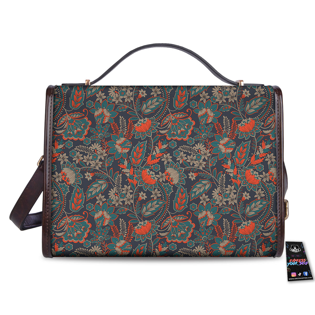 Bohemian Floral Retro Vintage Print Pattern Women's Satchel Bag