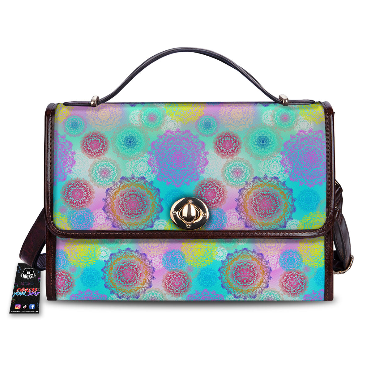 Bohemian Mandala Pastel Print Pattern Women's Satchel Bag