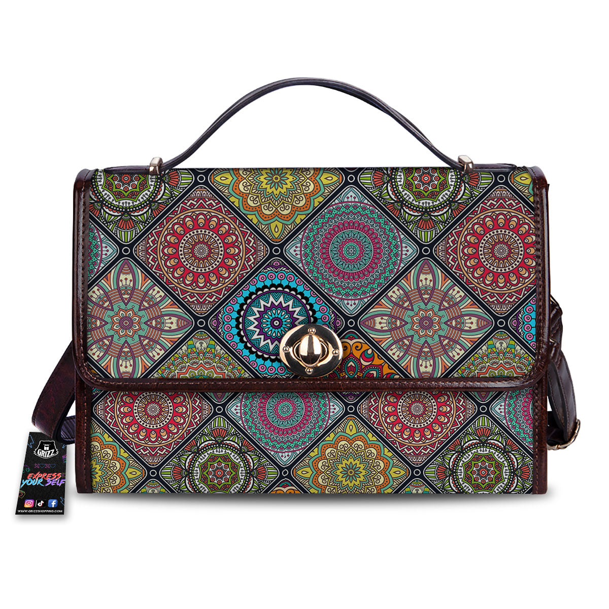 Bohemian Mandala Retro Print Pattern Women's Satchel Bag