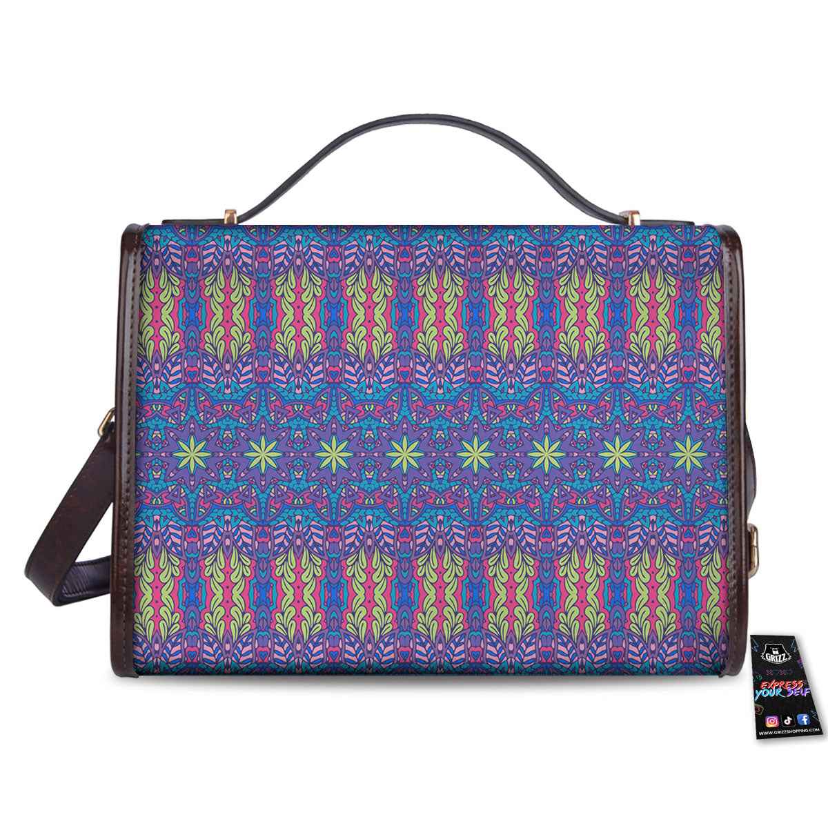 Bohemian Mandala Star Print Pattern Women's Satchel Bag