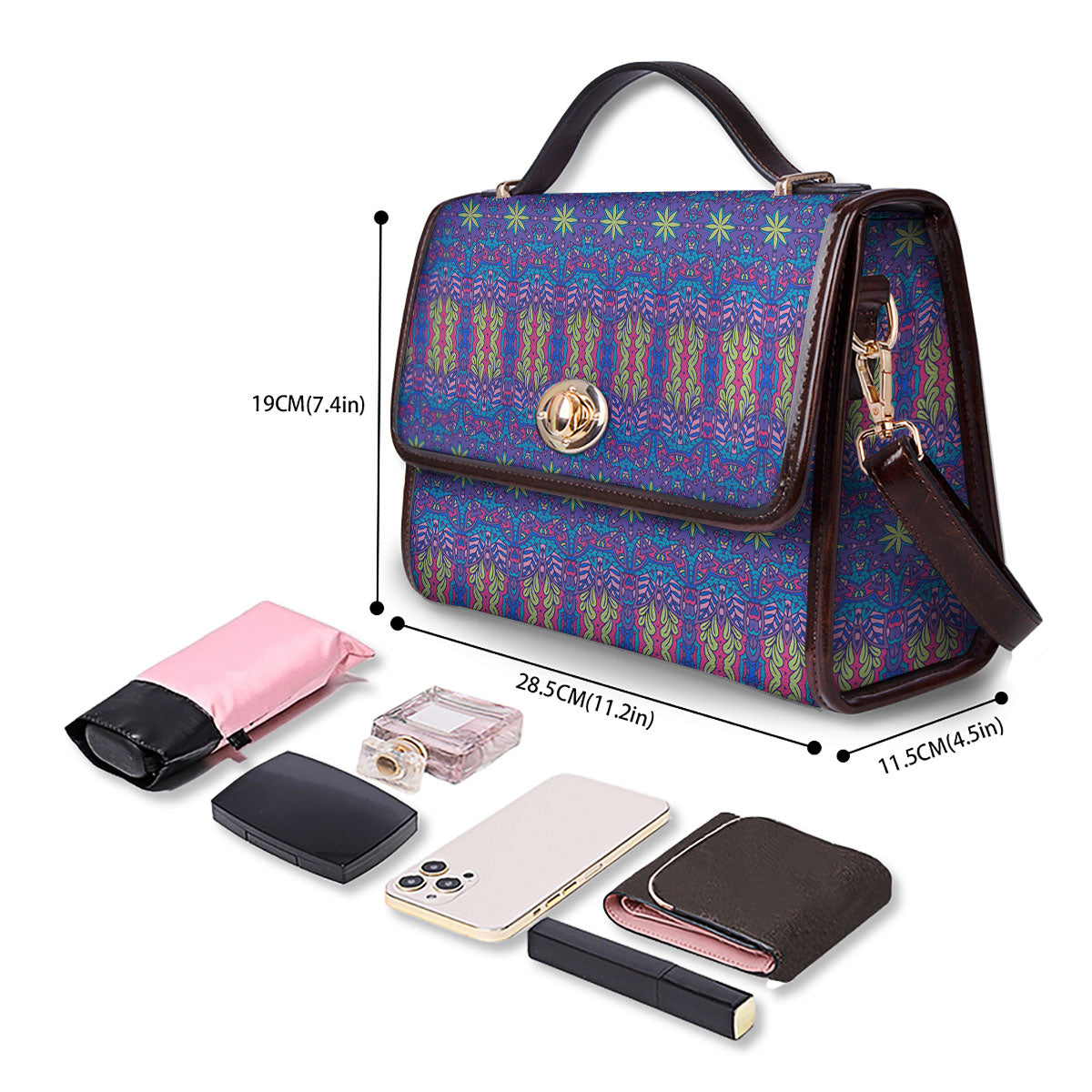 Bohemian Mandala Star Print Pattern Women's Satchel Bag