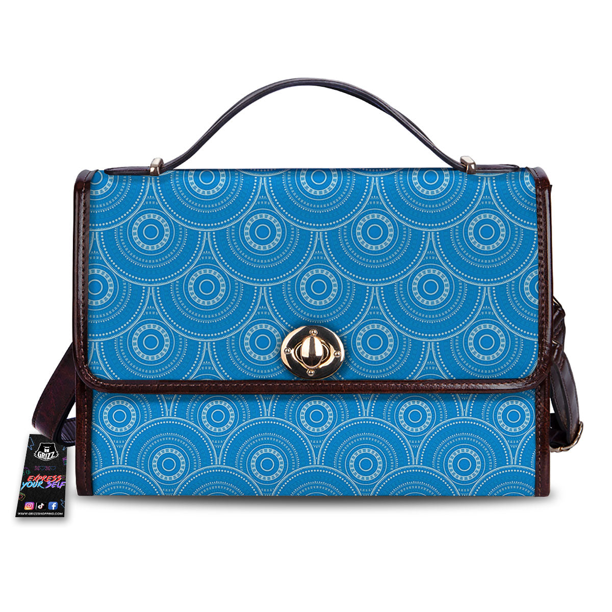 Bohemian Mandala Waves Print Pattern Women's Satchel Bag