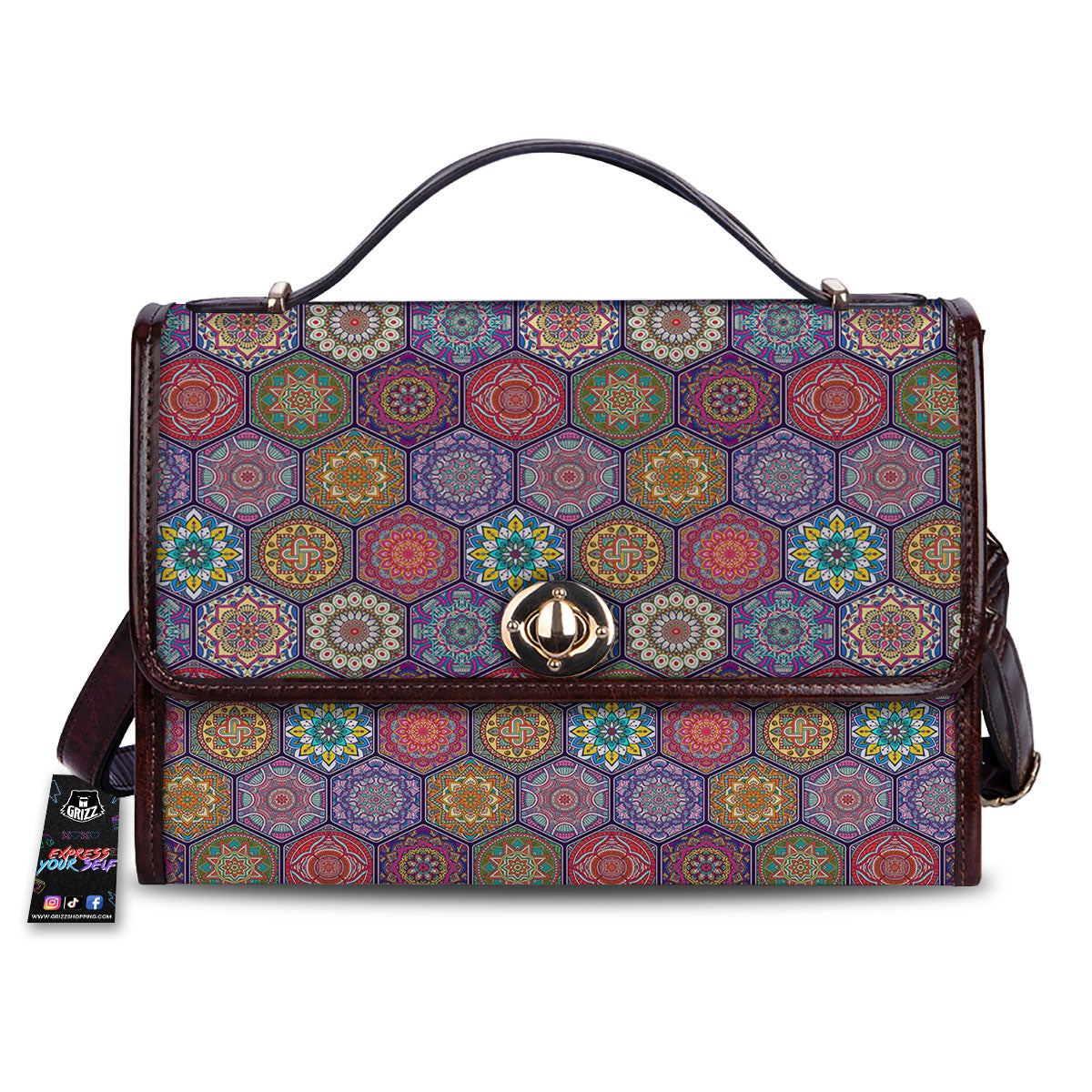 Bohemian Oriental Mandala Print Pattern Women's Satchel Bag