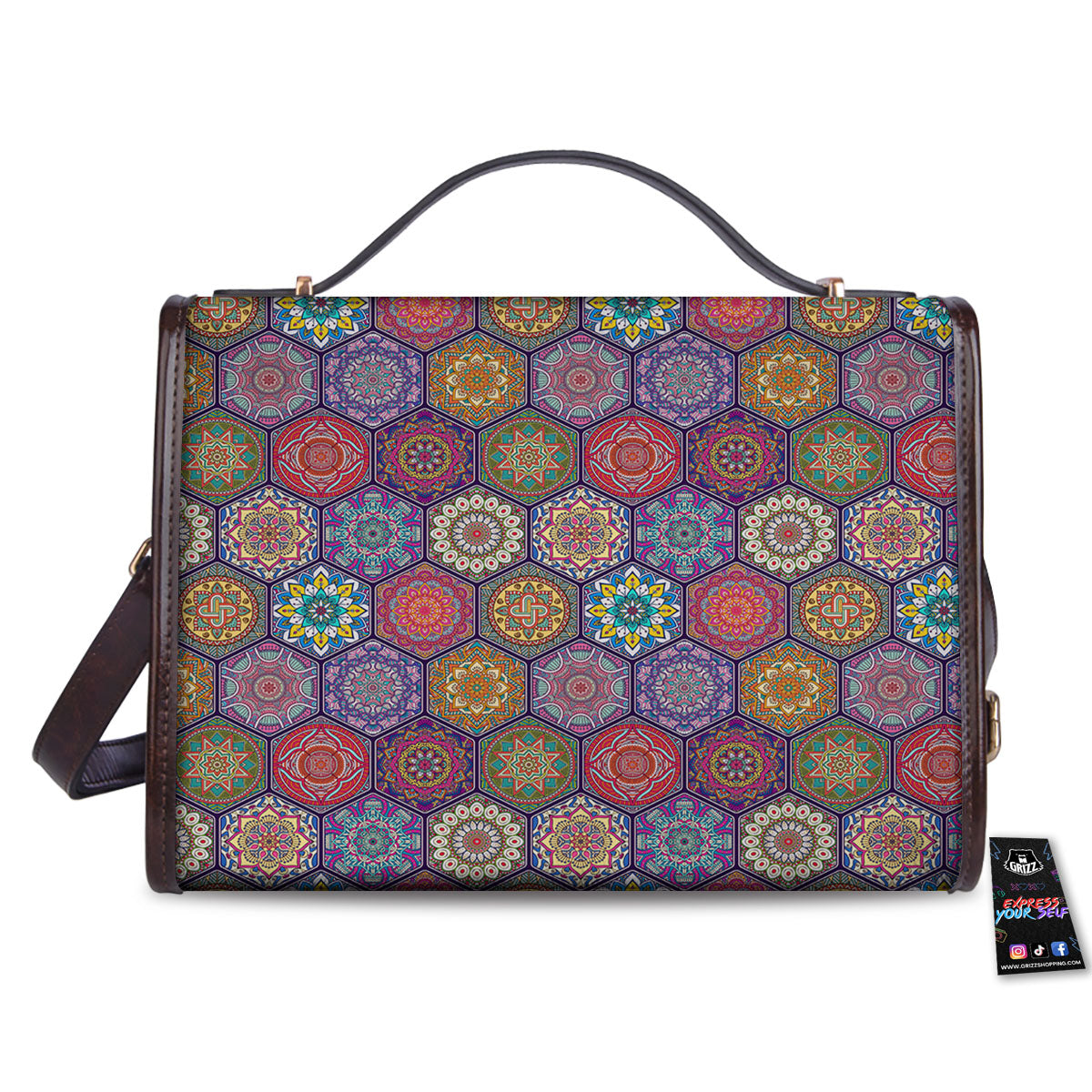 Bohemian Oriental Mandala Print Pattern Women's Satchel Bag