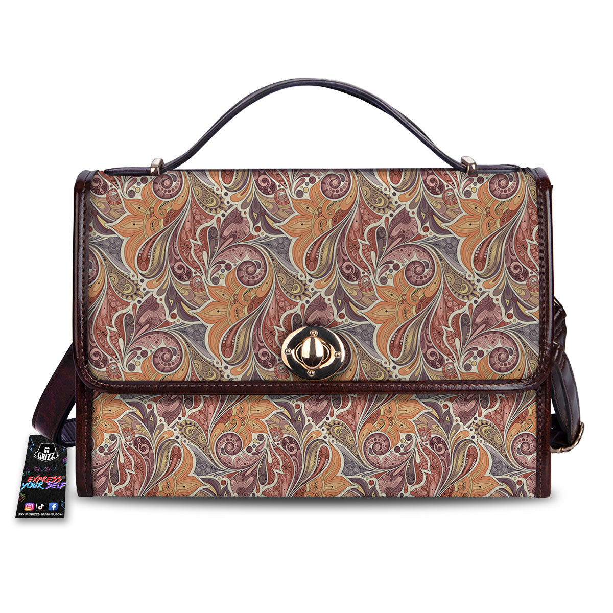 Bohemian Pigeon Floral Print Pattern Women's Satchel Bag