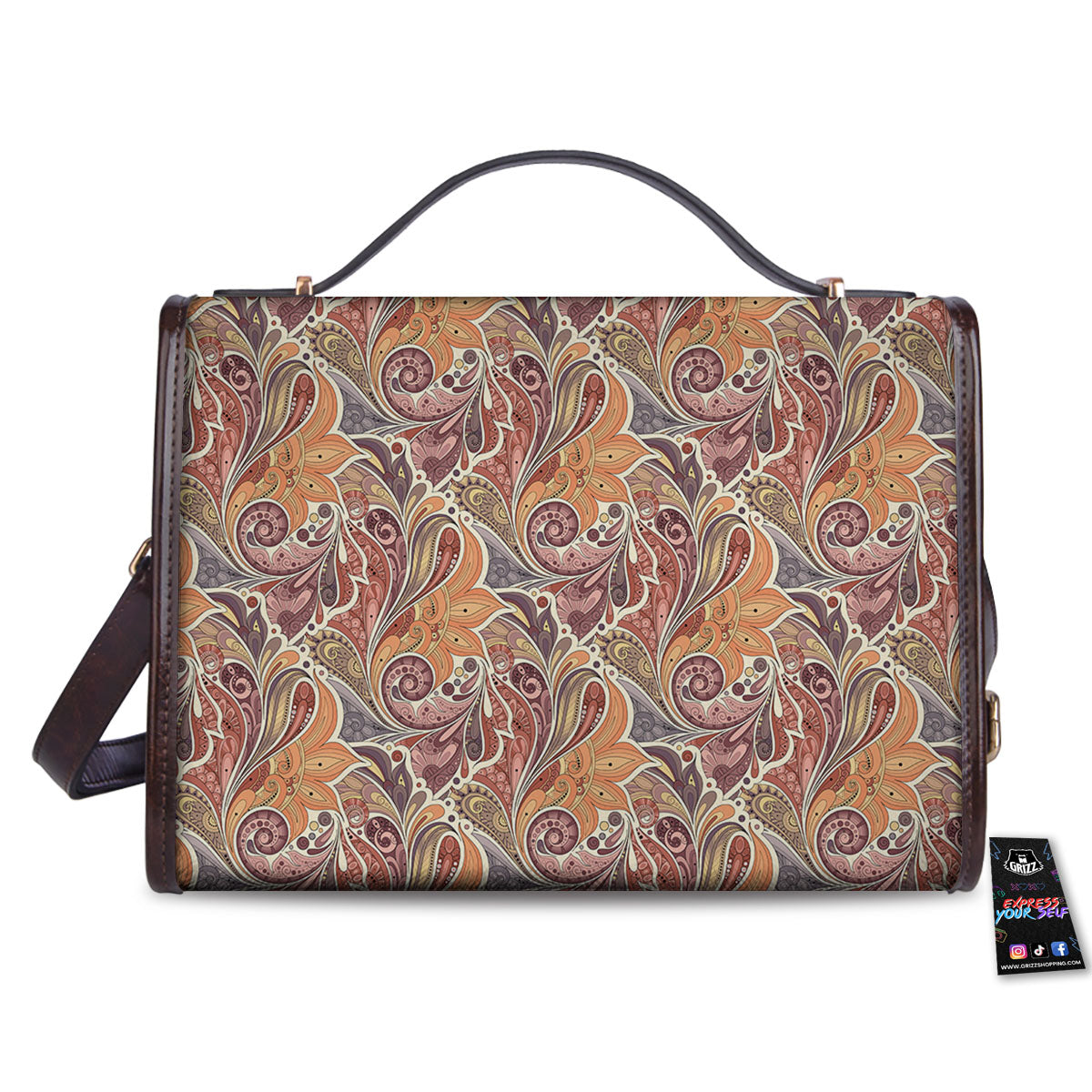Bohemian Pigeon Floral Print Pattern Women's Satchel Bag