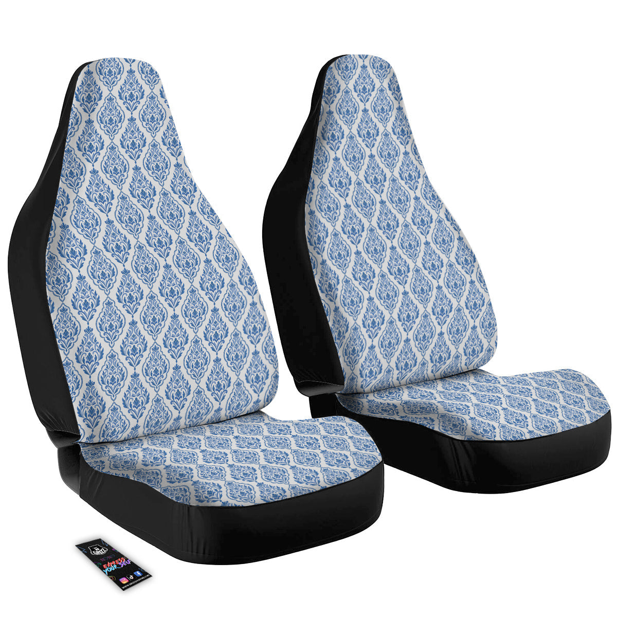 Boho Damask Print Pattern Car Seat Covers-grizzshop