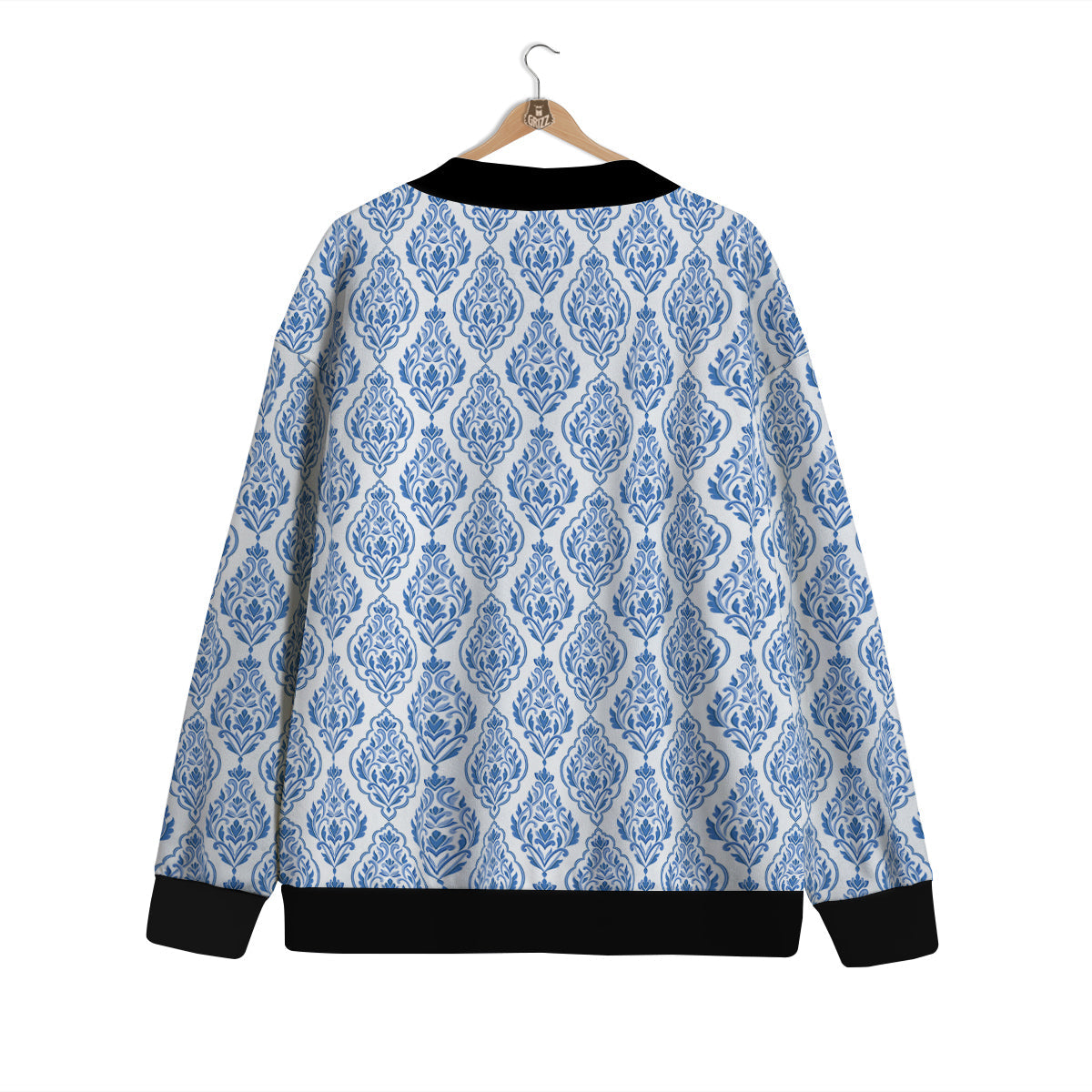 Boho Damask Print Pattern Cardigan-grizzshop